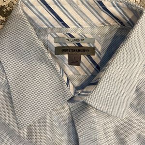 Worn once.  Johnson and Murphy size large tailored fit